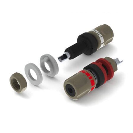 AECO Binding Post ABI-0601S, 2pcs/1set, Silver Plated, Vacuum bag