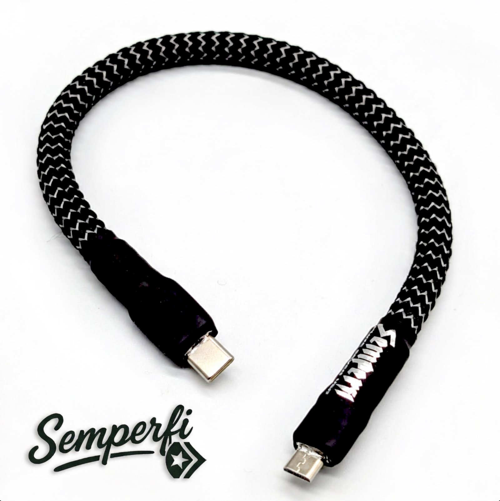 Pure Silver USB C OTG to Micro B Audio DAC Cable Chord Hugo etc