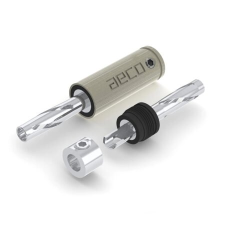 Banana Plug Tellurium Copper Silver Plated aeco ABP-1111S, Set Of 4
