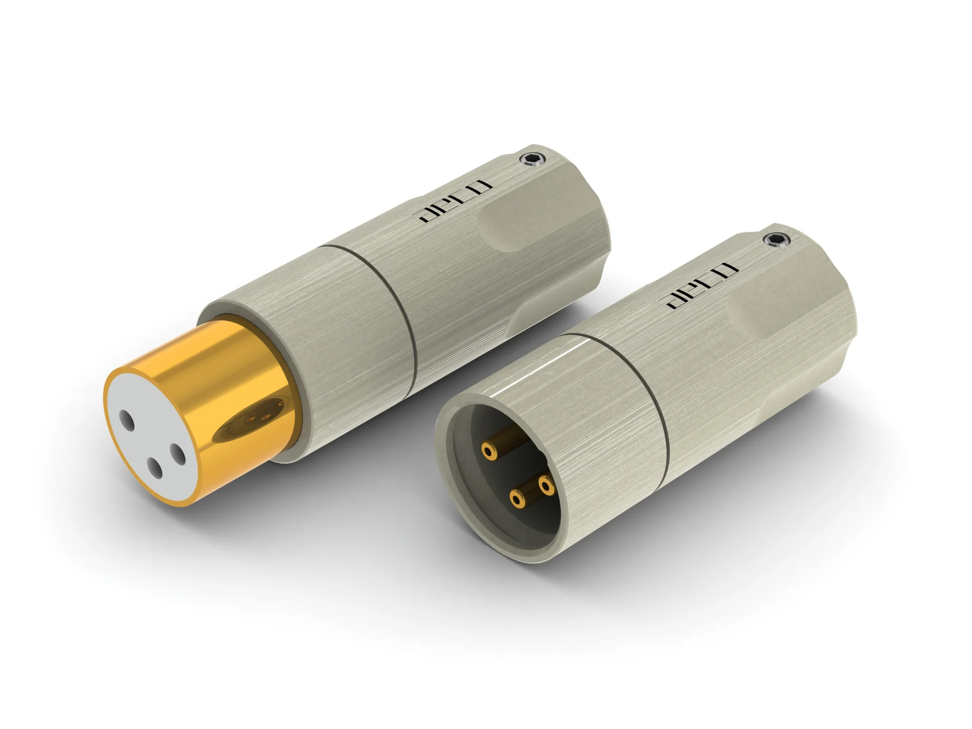 New AECO XLR Tellurium Copper Gold Plated Connectors AMI-1060G - 1 Pair (1x female & 1 x male)